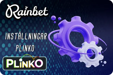 Inställningspanel för Plinko-spelet på Rainbet